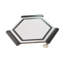 Aureole 8,66 po X 9,84 po Carreau de mur et plancher hexagonal en porcelaine blanc mat et noir (8,07 pieds carrés / caisse) - 18 feuilles