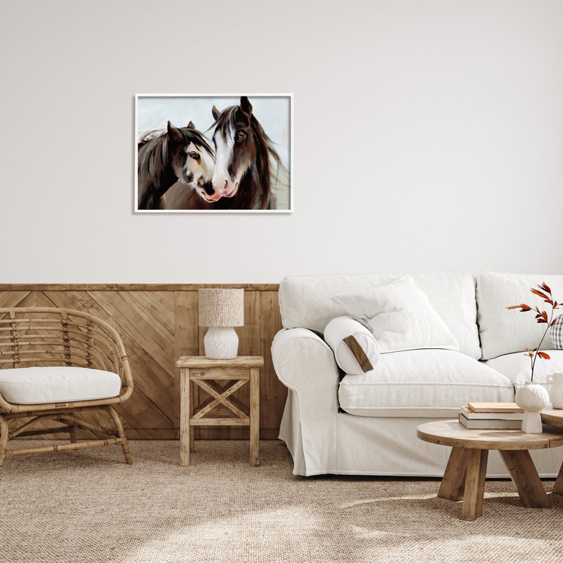 "Stupell Industries", paire de chevaux bruns, art mural sur toile par Katrina Pete, H 24 po x l 30 po x P 1,5 po