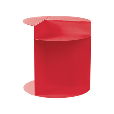 Metal Side Table with Storage