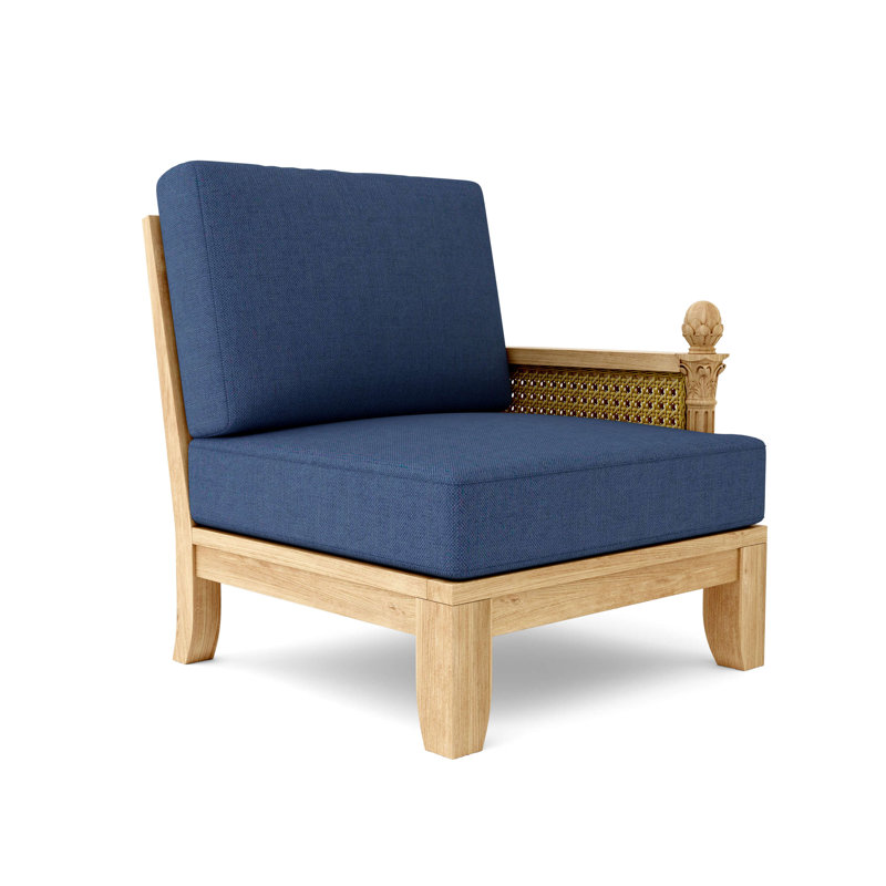 Luxe Outdoor Teak One Arm Lounge Chair