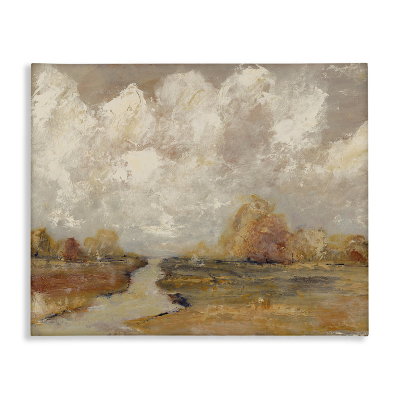Toile de paysage doré, design par Amanda Hilburn, H 16 po x l 20 po