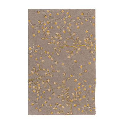 Tapis bleu marine en laine touffeté à la main Elsberry