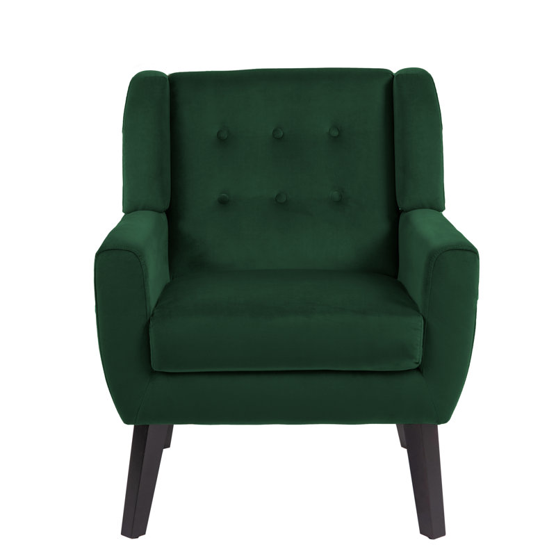 Jaqueze 73.4 Cm Wide Tufted Armchair, Retro Green Velvet