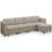 Upholstered Modular Sofa Sectional With Ottoman-1391795209
