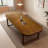Classic rectangular brown solid wood dining table