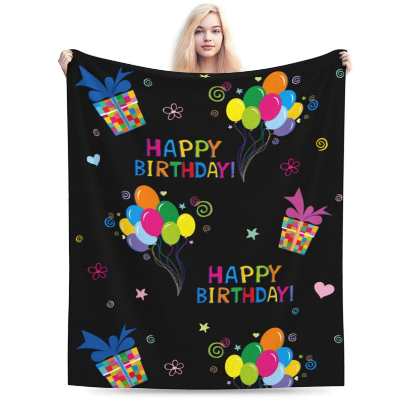 Coussin Happy Birthday, L 80 po x l 60 po