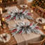 Guirlande de Noël en 2 pièces de 76 cm (30 po) avec flocons de neige, pommes de pin et baies rouges