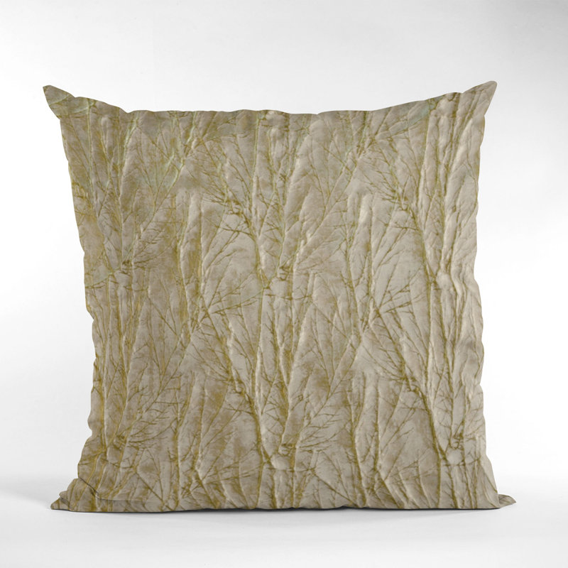 Coussin rectangulaire en tissu Plutus Yarns, Doré, 20 po x 26 po