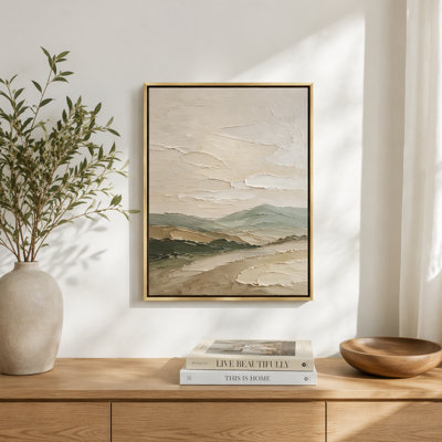 Canvas Floating Picture Frame Modern Black Gold