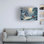 Art mural sur toile tendue - Art mural «Snowy Cabin with Cardinal» par Imagine It Images pour le salon, la chambre à coucher ou le bureau - 14 x 19