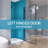 36'' - 37 1/4'' W x 72'' H Frameless Panel Pivot Swing Shower Doors Tempered Glass Bathroom Door with Handle-101257023-101257024