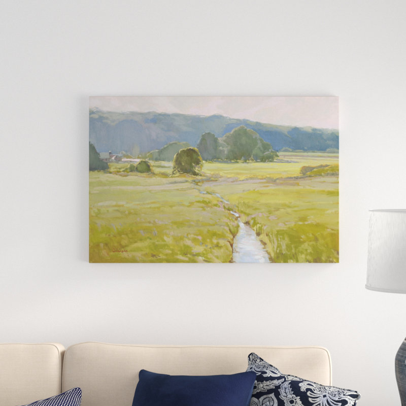 «Summer Pasture II» par Stephen Calcasola, reproduction d'art sur toile tendue, H 24 po x l 36 po