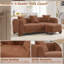 Canapé rembourré 87 po avec repose-pieds Sherpa-1625176514
