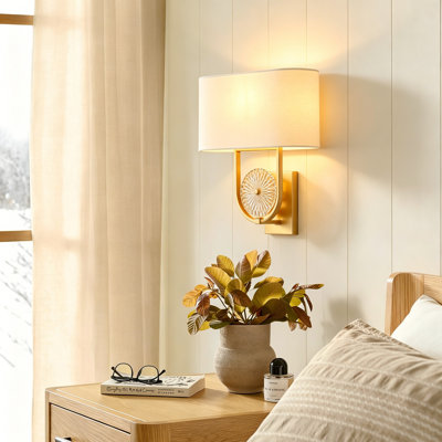 Modern Mariner Wall Light Fixtures with Fabric Shade