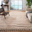 Tapis beige / gris en laine tissé à plat à la main Powell-63729349