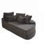 Canapé-lit semi-circulaire 2 en 1 avec coussin de nuque et coussins décoratifs-2025259757
