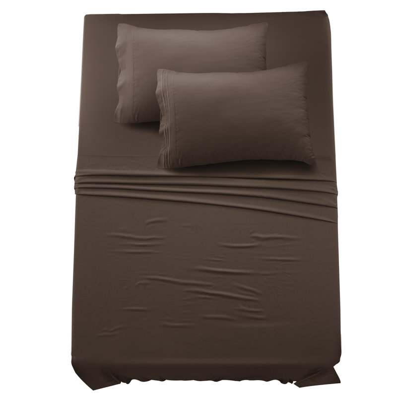 Lux Decor 6-Piece Ultra-Soft Microfiber Sheet Set Deep Pocket Fitted Sheet, Wrinkle & Fade-Resistant, Hotel Quality Bedding