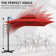 128'' X 104'' Rectangular Cantilever Umbrella With Weight Base