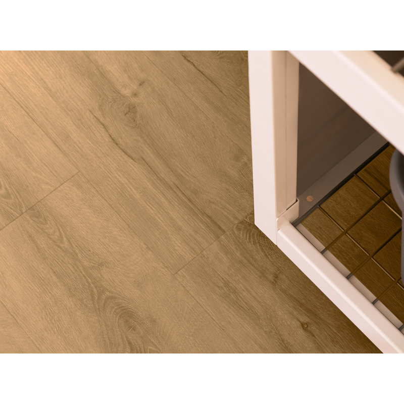 Planche de vinyle de luxe en pierre 8,98 po x 46 po x 5 mm Click-Lock Stone - 900 pieds carrés, Chêne naturel