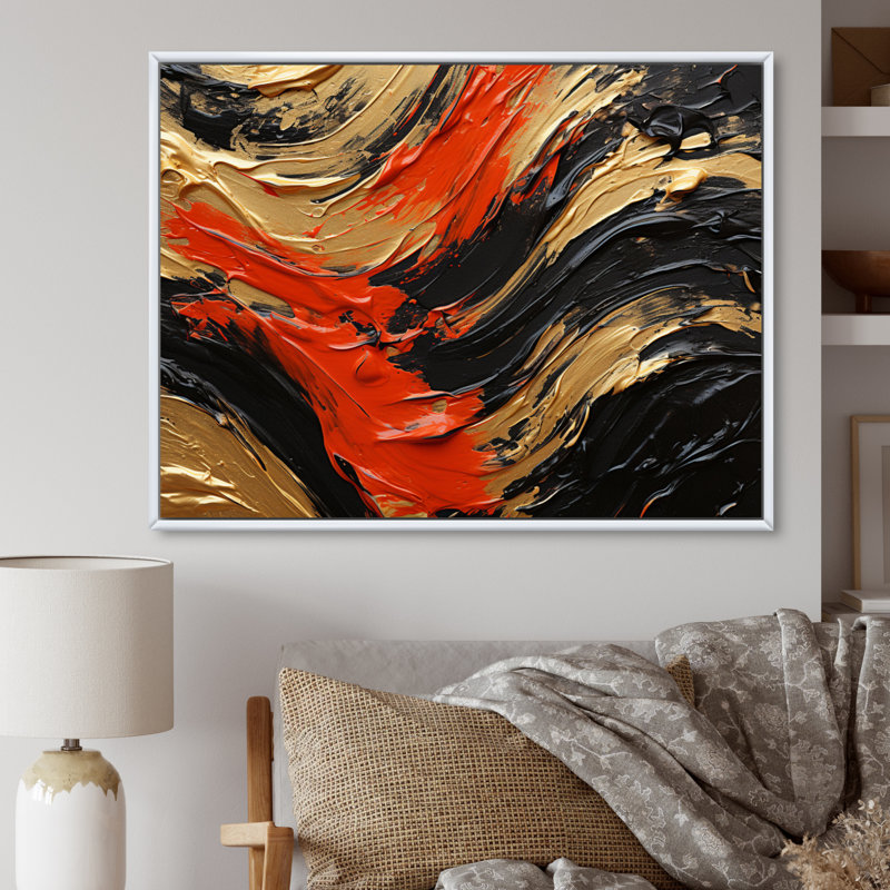 Gerius Zebra Stripes, reproduction sur toile encadrée, H 12 po x l 20 po x P 1 po, Cadre flottant blanc