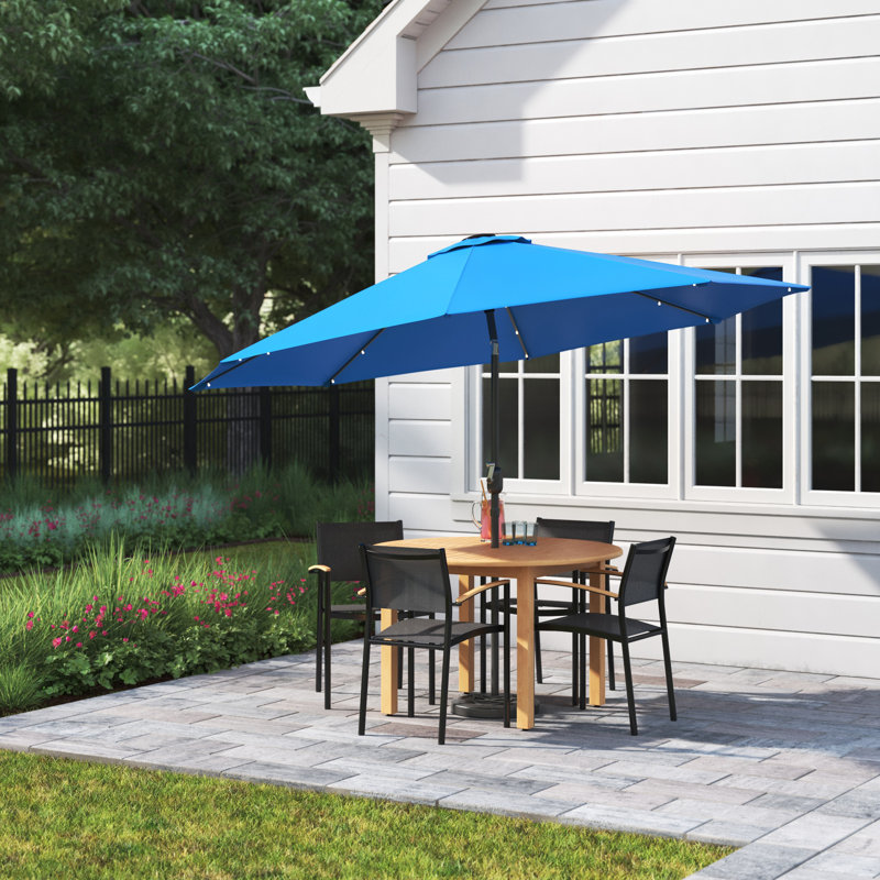 Parasol de jardin extérieur solaire 9 pi x 9 pi Yolanda Yolanda, Aigue-marine