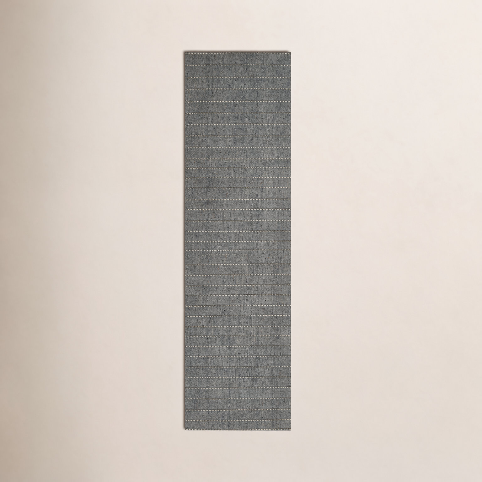 Amita Handmade Hand Loomed Gray/Begie/Blue Rug, Runner 2'3" x 8'