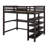 Solid Pine Wood Frame Loft Bed With Under-Bed Desk And Storage Shelves-1645540859-1645540858
