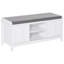 Repose-pieds avec rangement pour chaussures et portes coulissantes