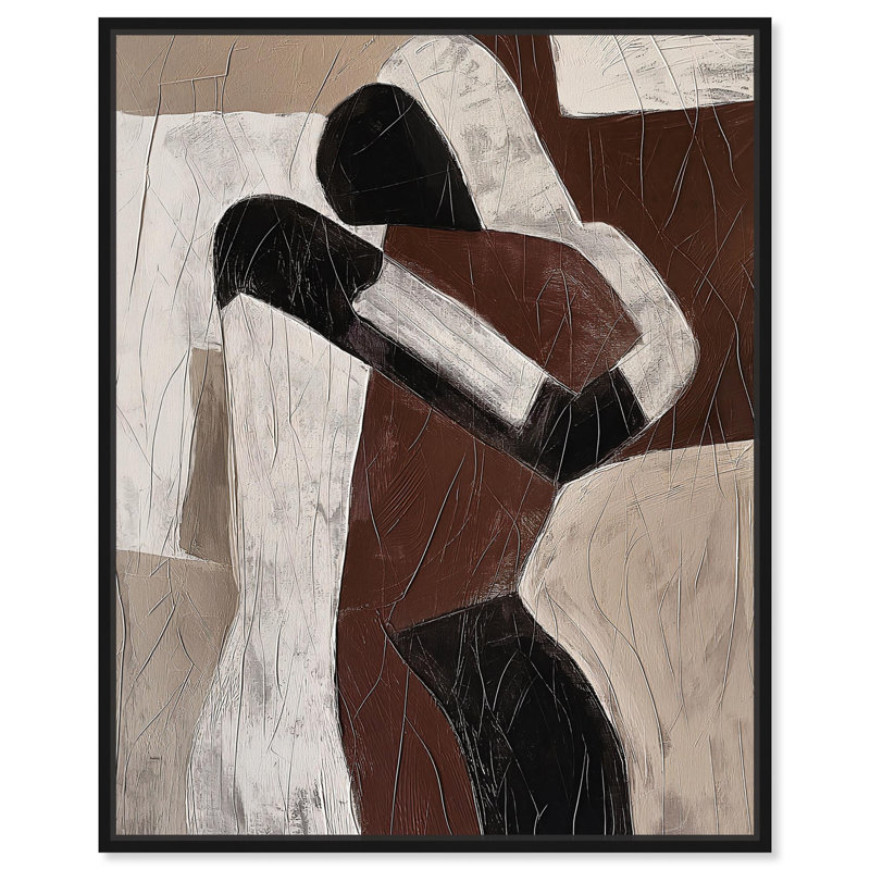 Inextricable II Canvas by Art Remedy, Black, 21" H x 17" W, Floater Frame