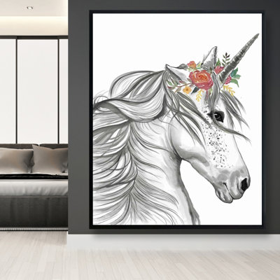 Reproduction de licorne magique sur toile