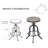 Jawane Swivel Upholstered Adjustable Height Counter Stool with Metal Frame