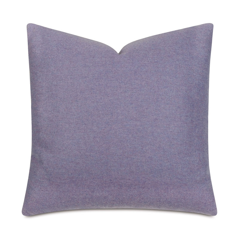 Heathered Wool Wool Square Pillow Cover & Insert, Lilac