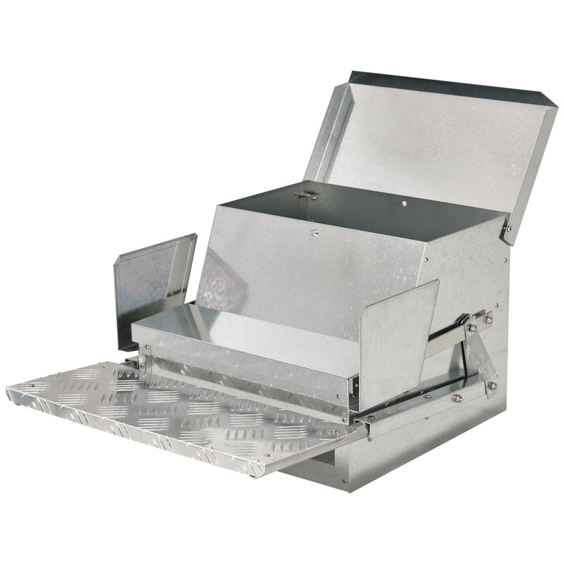 Mangeoire à poulets d'une capacité de 30 lb - Acier galvanisé, fabrication en aluminium, unité d'alimentation automatique en aluminium, optimise la distribution des aliments
