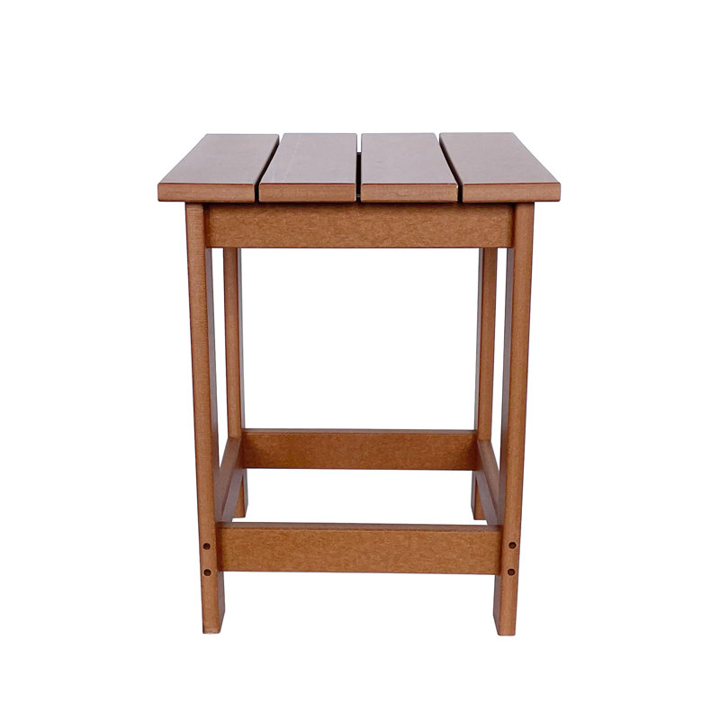 Table d'appoint carrée en résine PEHD Adirondack Harper, Brun