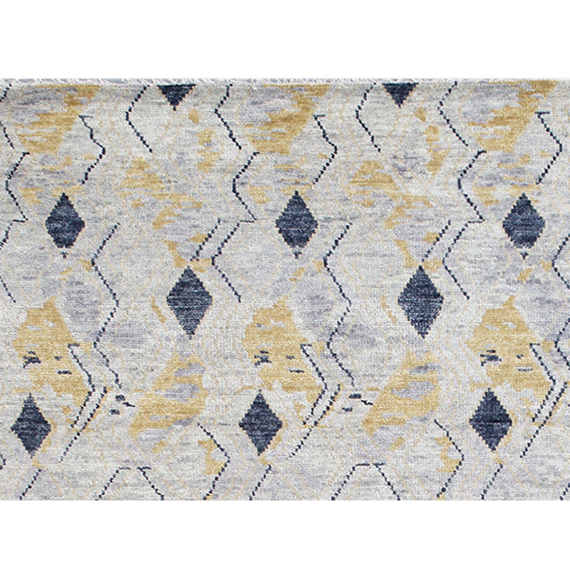 Wool Geometric Area Rug in Gold, Rectangle 2' x 3'