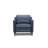 Leyla Genuine Leather Square Arm Accent Chair-1028576825