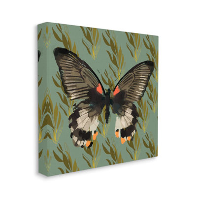 « papillon on gold pattern abstract design » par karen dreyfus-impression sur image