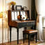 Bureau et coiffeuse en bois massif de style américain de 27,56 po