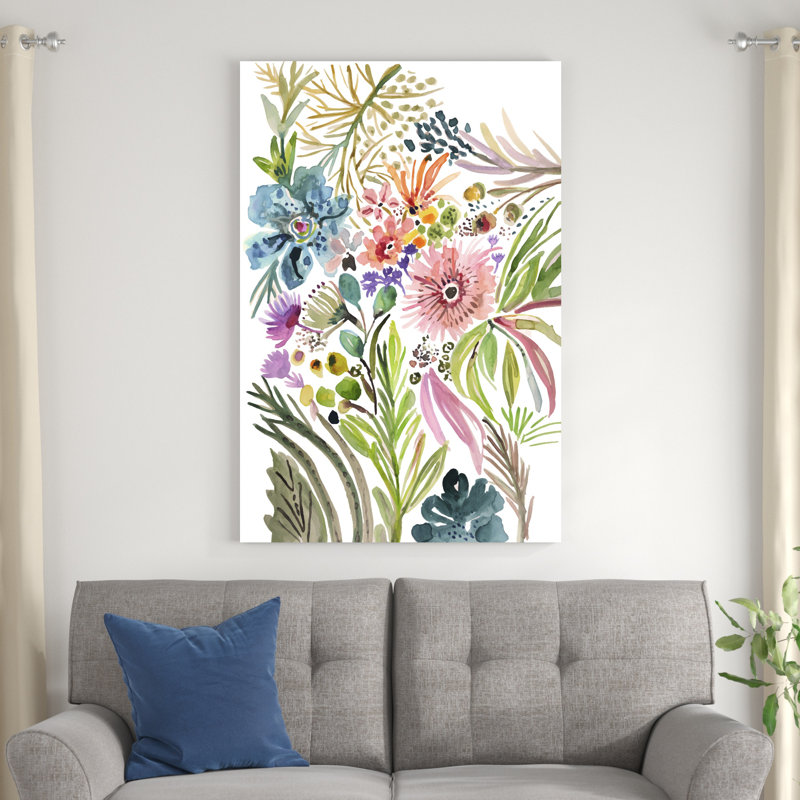 Fleurs heureuses I, H 48 po x l 32 po