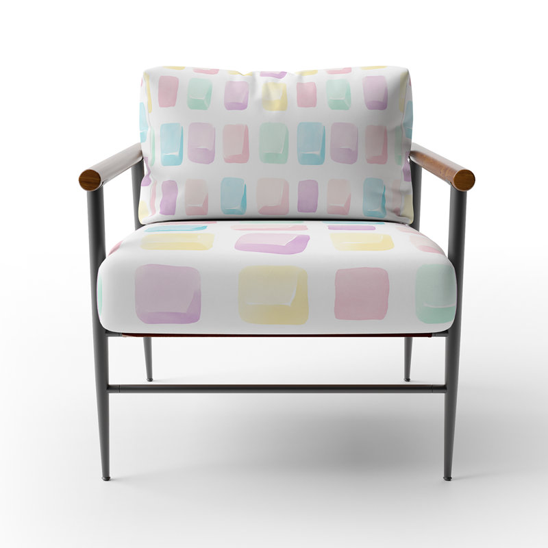 Fauteuil de chambre Kids Soft, Bras ronds bruns