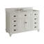 Meuble-lavabo autoportant Benton Collection 49 pouces, modèle Glennville blanc, lavabo simple, comptoir en quartz blanc, entièrement assemblé-28784424