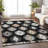 Premium Machine Washable Prisco Black Rug-1923231934
