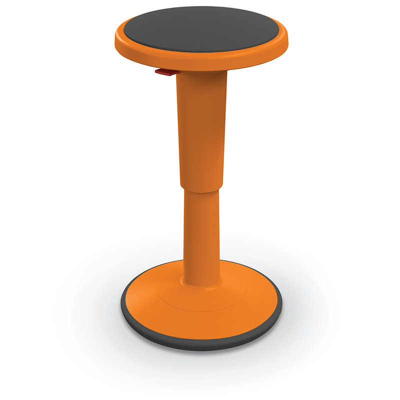 Adelmina Adjustable Height Ergonomic Active Stool, 18"H, Orange