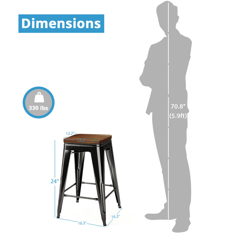 Tabouret de comptoir 24 po Kaminsky