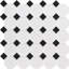 Carreau de mosaïque de plancher et de mur en porcelaine brillante blanc octogonal 12 po x 12 po Ackland