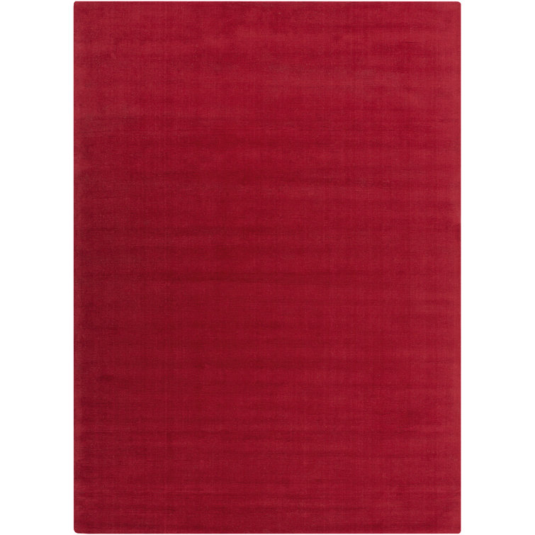 Crowe Handmade Wool Burgandy Rug