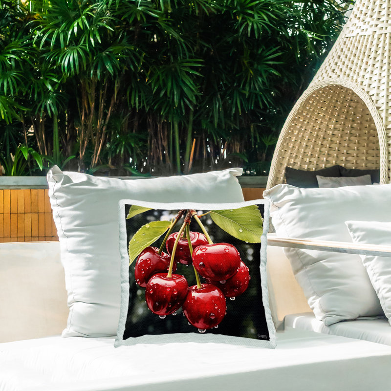 Coussin d'extérieur Lush Blooming Cherries