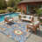 Gregori Blue Rose Farmhouse Rug-635770370