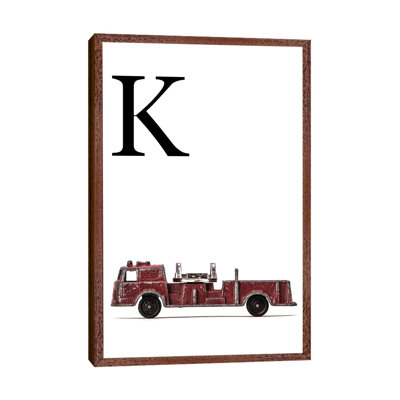 K Fire Engine Letter - Print on Canvas
