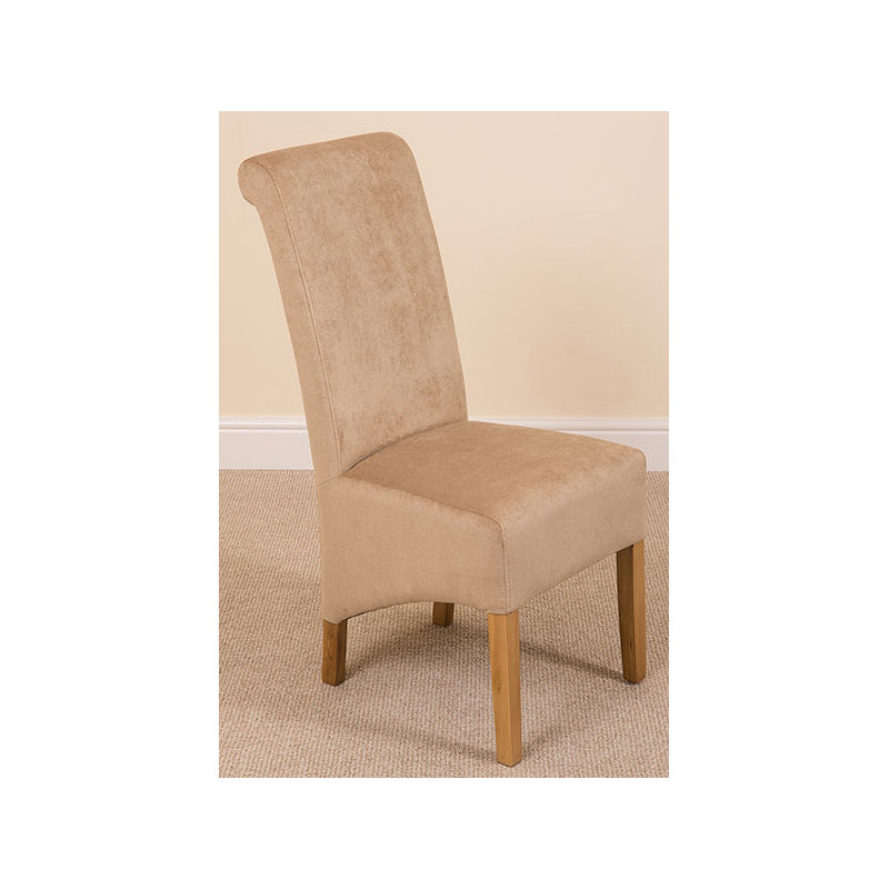 48cm H Fabric Upholstered Side Chair, Beige